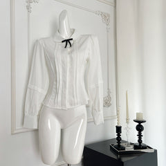 BXOXO - summer inspo Elegant Retro Preppy Style Suit Women Gentle Long Sleeve Shirt + Suspender Skirt Two Piece Set Fashion Outfits