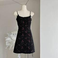 BXOXO - summer inspo French Sweet Temperament Floral Suspended Dress Women Summer New Sleeveless Camisole Dresses Casual Mini Dress