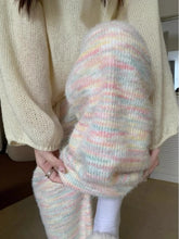 BXOXO Sweet Rainbow Tie-dye Women Pants Casual Kawaii Warm Knitted Trousers Baggy Cute Japanese Fashion Autumn Soft Sweatpants