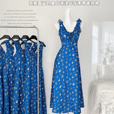 BXOXO - summer inspo Ruffled Backless Halter Dresses Chic Design Elegant High Waist Party Dress Summer Women V-neck Maxi Dress 2025 New