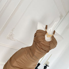 BXOXO - summer inspo Sexy Backless Suspender Dress for Women's Summer Vintage Niche Design Sleeveless Slimming Dresses