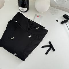 BXOXO - summer inspo Summer Floral Bow Off Shoulder Dress For Women Slash Neck Sexy Temperament Dress Fashion Party A-line Dress