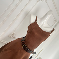 BXOXO - summer inspo Spicy Girl Retro Sleeveless Dress Fashion Slimming Suspender Dresses Women Sexy Backless Irregular Short Sling Dress