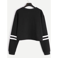 BXOXO Sweatshirt New Style Coffee Cup Letter Print round Neck Long Sleeve Sweater