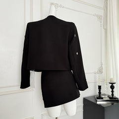 BXOXO - summer inspo Fashion Commuter Suit for Women Autumn New Loose Short Blazer Coat+ A-Line Skirt Two-piece Set