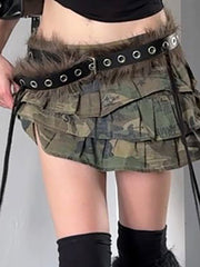 BXOXO - summer inspo Fashion Vintage Faux Fur Spliced Leather Pu Women Belt Chic Hottie Y2k Simple All-Match Waist Accessories