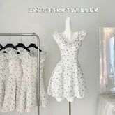 BXOXO - summer inspo Floral Dress Women Y2k Vintage Straps Mini Dress Slim Sleeveless Backless Dresses Sexy Spaghetti Strap Mini Dress 2025