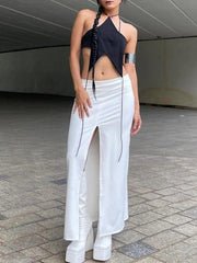 Star Shaped Halter Crop Cami Top