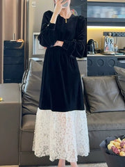 BXOXO party look inspos Black Long Sleeve Midi Dress 2025 Women Autumn French Elegant Slim Y2K Vestidos Largos Fashion Female Evening Party Dresses New
