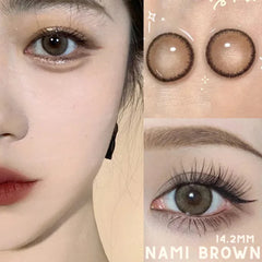 BXOXO 1 Pair Myopia Lenses Colored Contact Lenses Natural Lenses With Diopters Brown Lenses Gray Lense Prescription Lenses