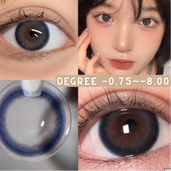 BXOXO 1 Pair Myopia Lenses Colored Contact Lenses Natural Lenses With Diopters Brown Lenses Gray Lense Prescription Lenses