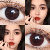 BXOXO 1 Pair 2pcs 2 Tone Series Lenses Contact Lenses for Eyes Natural Pupil Yearly Use Eye Contacts Eye Color Lens (DIA:14mm)
