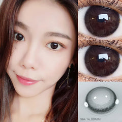 BXOXO 1 Pair 2pcs 2 Tone Series Lenses Contact Lenses for Eyes Natural Pupil Yearly Use Eye Contacts Eye Color Lens (DIA:14mm)