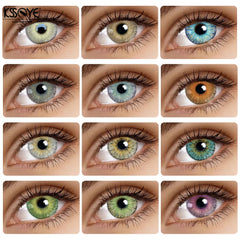 BXOXO 1 Pair Natural Color Contact Lenses for Eyes NewYork Colored Contacts Lens Makeup Lens With Case Wholesale Yearly Use