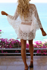 BXOXO - Mesh Lace Crochet Cover-up Dress