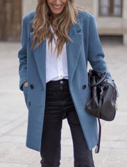 men’s fall fashion 2024 Autumn and Winter Mid-Length plus Size Woolen Women's Woolen Coat Quality Goods