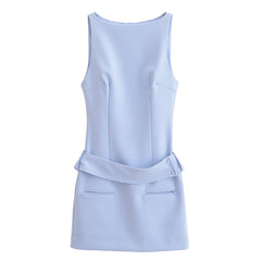 lolíta fashion dress to impress Women's Summer New Style with Belt Slim Fit Dress