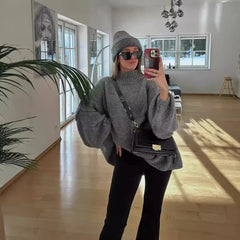 2000s fashion Women's Spring and Autumn New Elegant round Neck Simple Fashion Style Thin Sweater