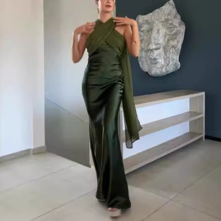 prom dresses Sexy Women's Sexy Strapless Slim Solid Color Personalized Bow Dress