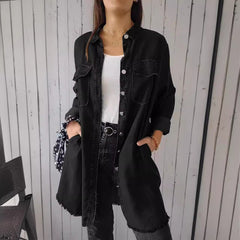 men’s fall fashion Ins Street Style Autumn Fashion Loose Lapel Women's Denim Coat