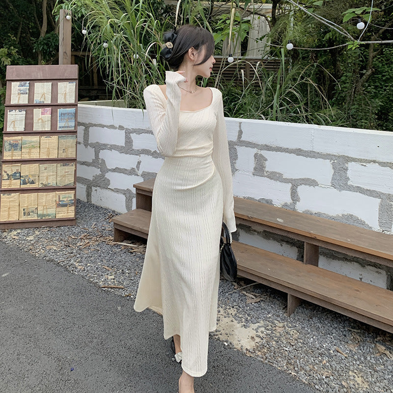 suit Mechanism Fabric Long Sleeve a Swing Dress Autumn Gentle Lady Style Dress