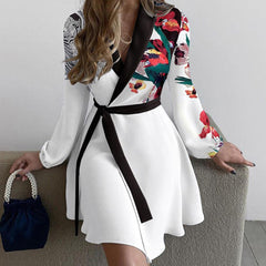 going out outfits Autumn and Winter New Lapel Simple Fashion Temperament Slim Women's Dress