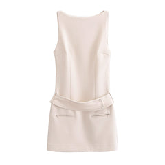 lolíta fashion dress to impress Women's Summer New Style with Belt Slim Fit Dress