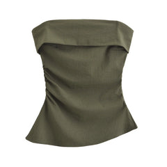 halter tops Summer New Style Asymmetric Tube Top Trousers Suit