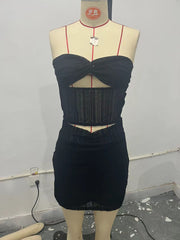 picture day outfit highschool Spring Fashion Sexy Internet Celebrity Lace Front Mid Bow Suit Skirt for Women New