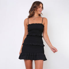 summer outfits inspo Spring New Sexy Sling Pleated Cake Dress Middle Skirt Dresses Dresses
