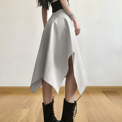 Summer Fashion Trendy Women's Clothing New Low Waist Irregular Loose Slimming Versatile Skirt