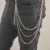 gothic dti Jewelry Punk Rock Multi-Layer Chain Pants Chain Versatile Trendy Hollow Star Pendant Waist Chain Accessories