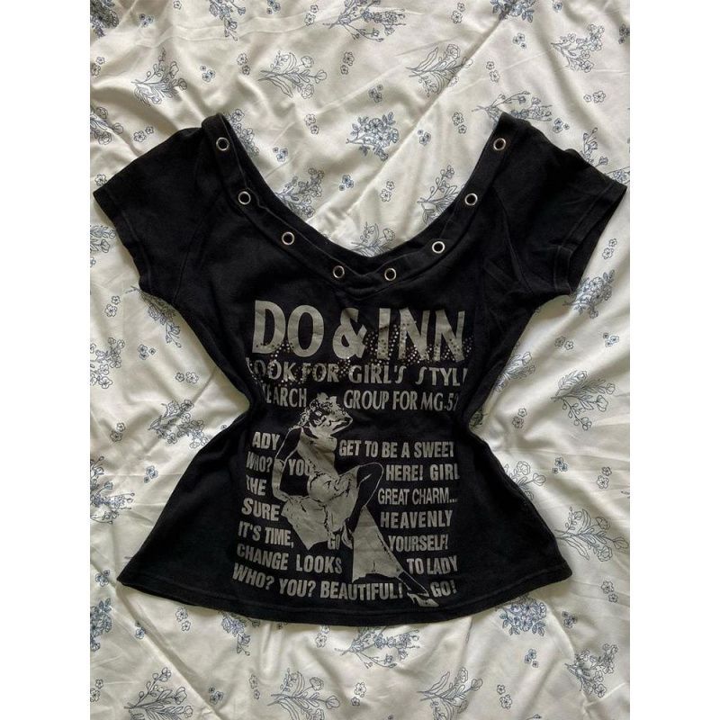 fashion outfits Black Letter T-shirt Top + Striped Short Strap American Retro Hot Girl Slim Two-Piece Suit Summer