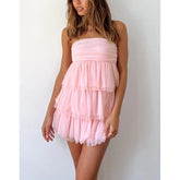 womens fashion Sexy Women's New Tube Top Dress Women's Summer Hot Girl Short Cake Pettiskirt