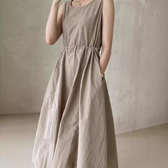 church outfit Chic Autumn Retro Elegant Drawstring Waist Strap Dress + Loose All-Match Long Sleeve Short Coat for Women