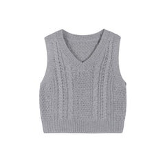 outfit inspo fall Weisong Korean Style Versatile V-neck Twist Knitted Vest Vest Women's Outer Wear Autumn Knitted Sleeveless Vest Top