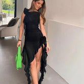 dress to impress outfits Style Ins Popular New American Style Sexy Blouse Dress Jellyfish Ruffle Skirt