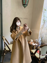 outfit inspo fall New Autumn and Winter Double-Sided Cashmere Coat for Women Autumn and Winter High-Grade Super Nice Mid-Length Korean Style Woolen Coat