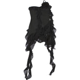 concert outfit Style Wrapped Chest Suspender Skirt Women's Irregular Mesh Sexy Hot Girl Dress Niche Tube Top Skirt