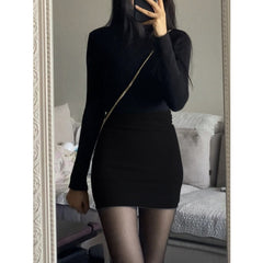 tailgate outfit black women Plus Size Chubby Girl Hip Skirt Women's Stretch Tight One-Step Skirt Hot Girl High Waist Sexy Skirt