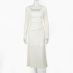 suit Mechanism Fabric Long Sleeve a Swing Dress Autumn Gentle Lady Style Dress