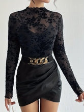 dress to impress outfits New Sexy Single Layer Bra-Free Stand Collar Mesh Bottoming Shirt Top Women's T-shirt