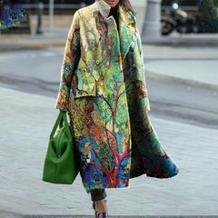 outfit A Large Number of EBay Trench Coat Woolen Printed Women's Coat