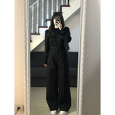 women’s fashion Suit Women's Autumn New High-Grade Lantern Sleeve Shirt Design Top High Waist Slimming Suit Trousers