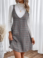 pumpkin patch dress to impress Women's V-neck Plaid Strap Dress Spring and Autumn Winter Fashion Women's Clothing