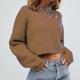fall 2024 fashion trends 2024 Autumn and Winter New Sweater Women's Solid Color round Neck Long Sleeve Knitted Pullover Women's Sweater