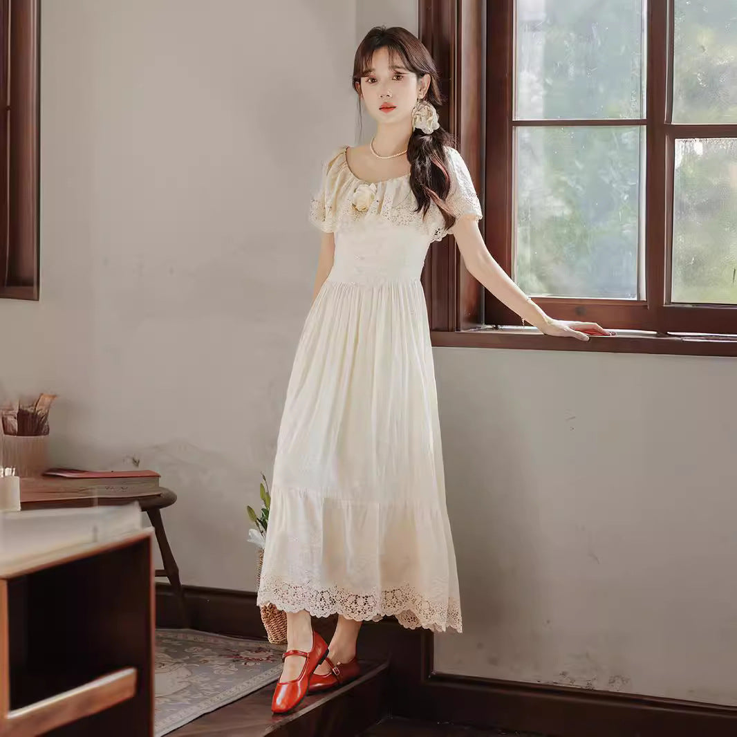 cybergoth dress to impress Women's Clothing Summer New Retro Court Oil Painting Wedding Embroidery Heavy Industry Dress Daily Dress