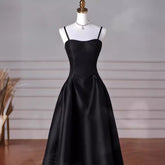 dress French Style Light Luxury Dress 2024 New French Style Black Strap Slim Fit Dress Student Banquet Evening Dress