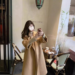 outfit inspo fall New Autumn and Winter Double-Sided Cashmere Coat for Women Autumn and Winter High-Grade Super Nice Mid-Length Korean Style Woolen Coat