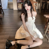 fashion outfits French First Love Gentle Sweet Sling Dress Women's Summer Design Sense Niche Little Princess Puffy Skirt